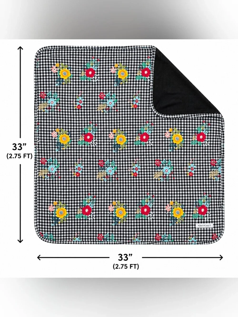 OG POSH PEANUT REVERSIBLE PATOO Floral Gingham
